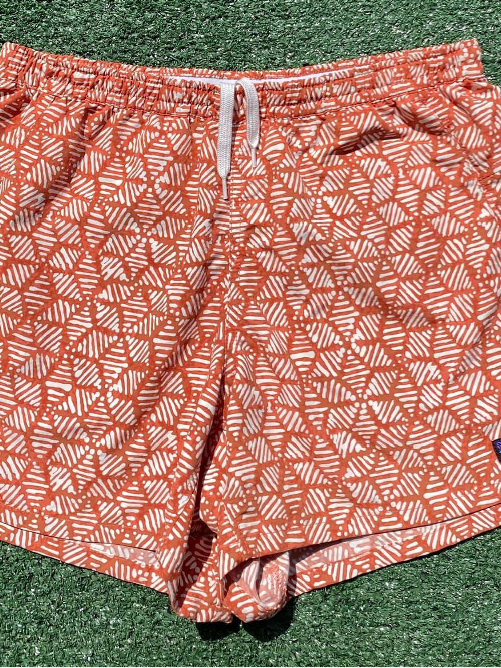 Patagonia Sienna Batik Geometric Print Baggies Shorts W/ Pockets Women’s Small
